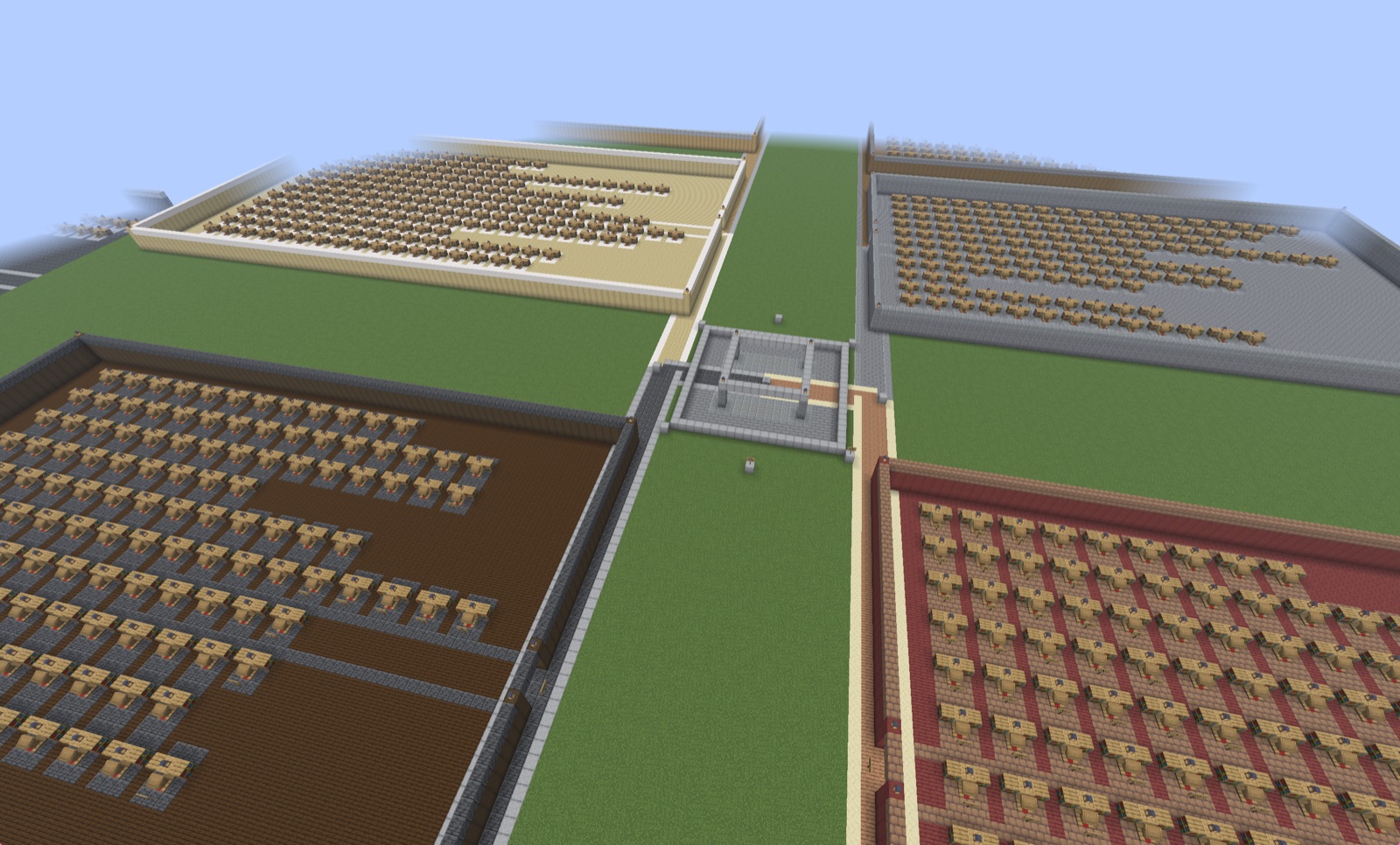 Wide overview of the Mine Palace world with connected rooms around a central hub